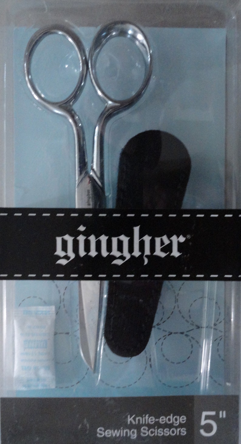 Made in Italy Sewing Scissors Knife-edge Scissors 5 inch scissors Gingher 5 Knife-edge Sewing ScissorsLeather Sheath