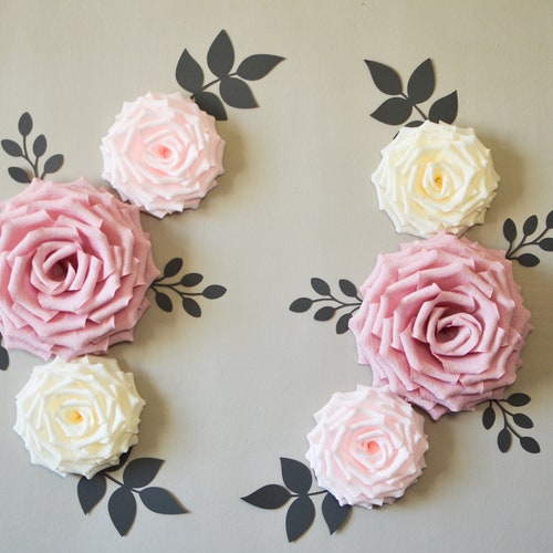 Paper Flowers for Nursery Wall Decor Wedding Backdrop Etsy