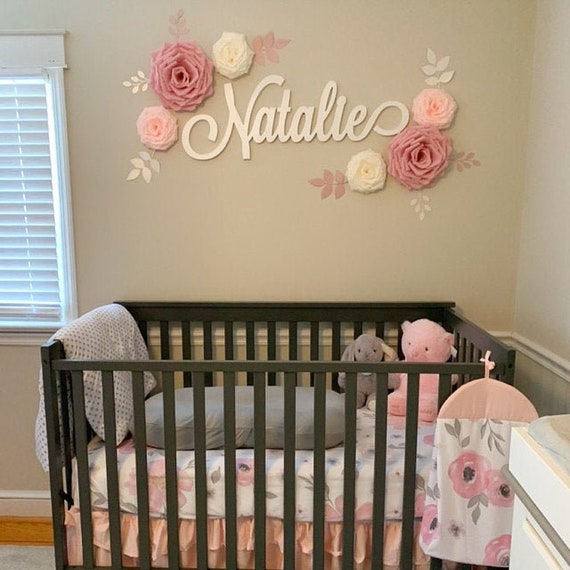 baby nursery flower wall