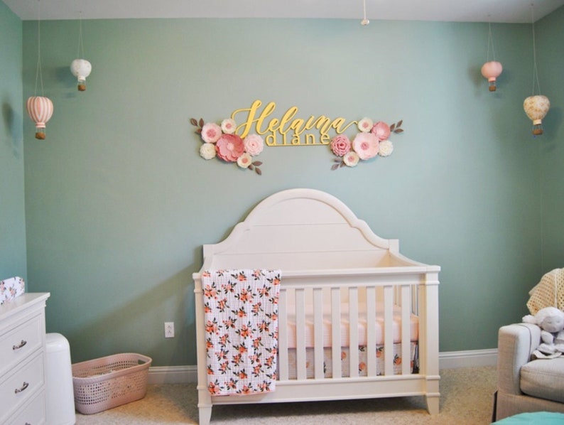 Nursery Decor Paper Flowers Wall Decor Nursery Flowers Wall Etsy