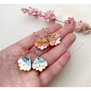 Crocus Mini Hoop Earrings Retro Flower Hoops Laser Cut Floral Jewellery image 7