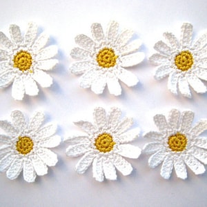 12 petal daisy applique pattern - crochet flower pattern - crochet daisy pattern - DIY project pattern - PDF pattern