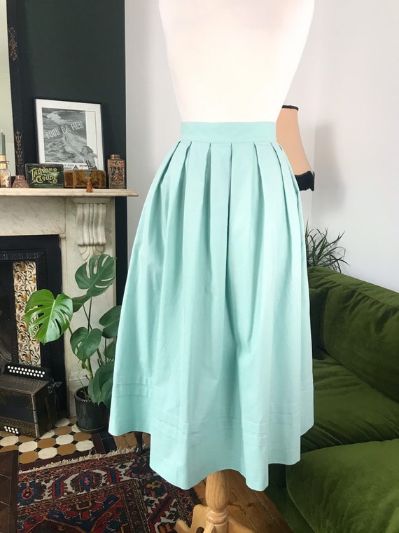 Laura Ashley pastel mint prairie skirt - 29" waist