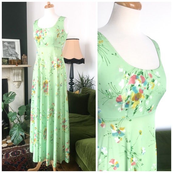 Vintage 1970s elegant maxi dress by Kati at Laura
