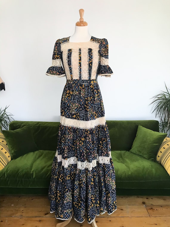 1970s cotton maxi dress