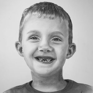 Custom Portrait from Photo Drawing Charcoal Portrait Drawing from Photo Family Portrait Memorial Portrait Commisson Portrait Art image 2