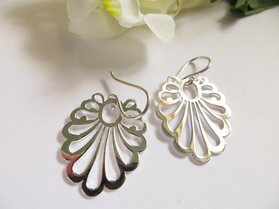Fancy silver earrings new arrivals