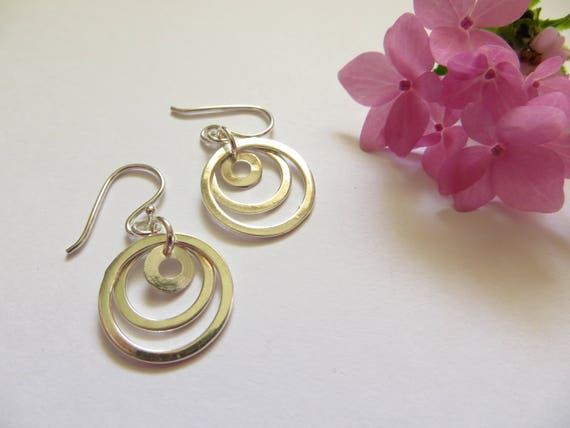 Sterling Silver Earrings 25th Wedding Anniversary Bright - Etsy