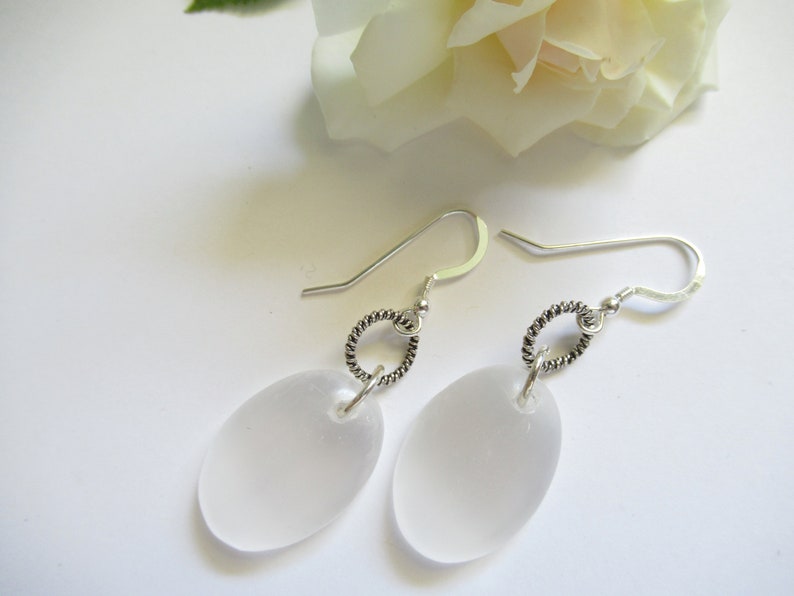 Selenite Earrings, White Gemstone Earrings, Sterling Silver Earrings, Silver Earrings, Moon Goddess Earrings, Large Statement Earrings image 2