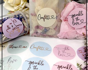 Throw Me Shout HOORAY stickers /& Glassine cello bag foil rose gold,wedding