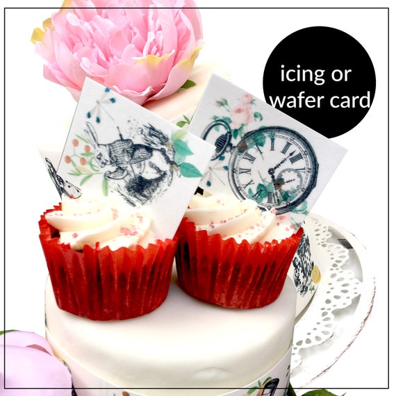 Wafer Personalised Cake Topper Alice In Wonderland All Ages Edible