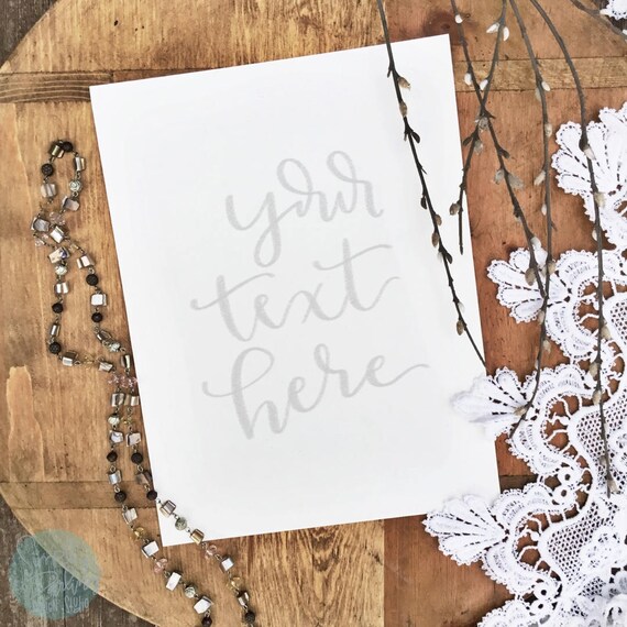 Willow&Breadboard Flat Lay Mockup Styled Photograph Digital Download For