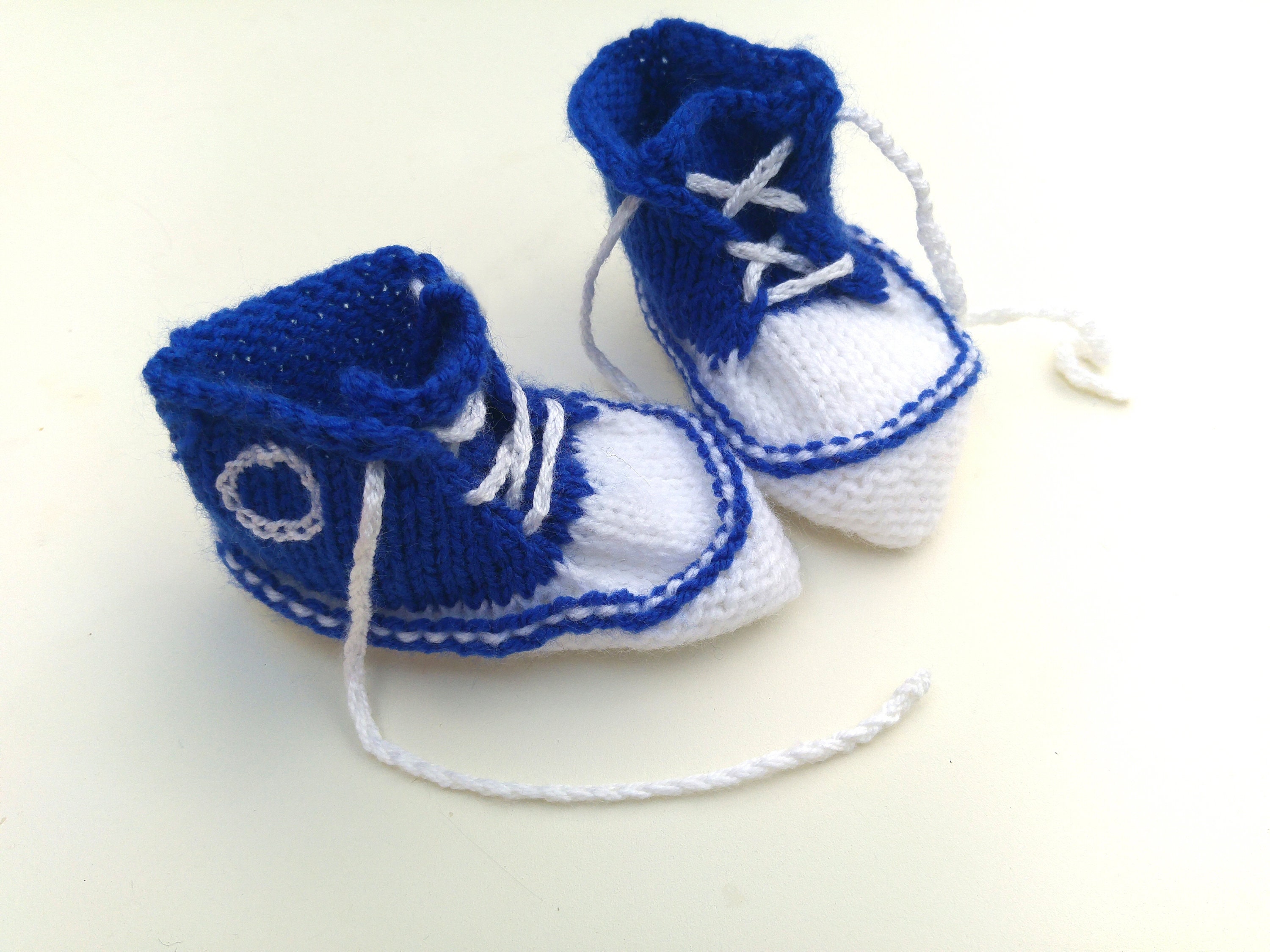 knitted converse baby booties