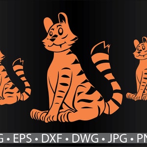 Süße Tiger für Bruder und Circut Schneiden Svg Eps Dxf Dwg jpg png