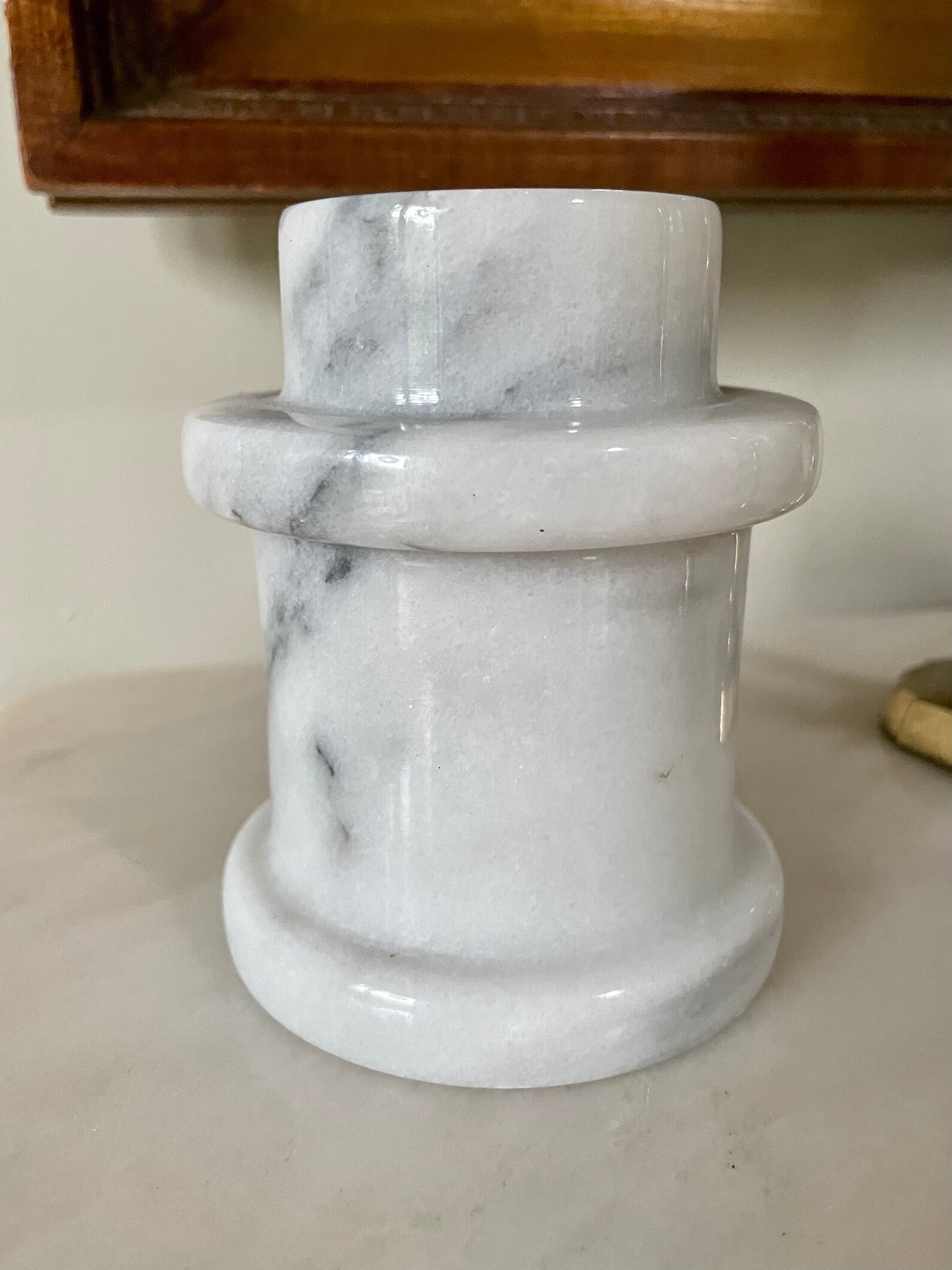 Solid White Marble Candlestick Holder / Taper Candle Holder Etsy