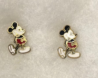 Disney, Mickey Mouse, Post Earrings, 1976, Bicentennial,  Vintage is Sustainable Jewelry