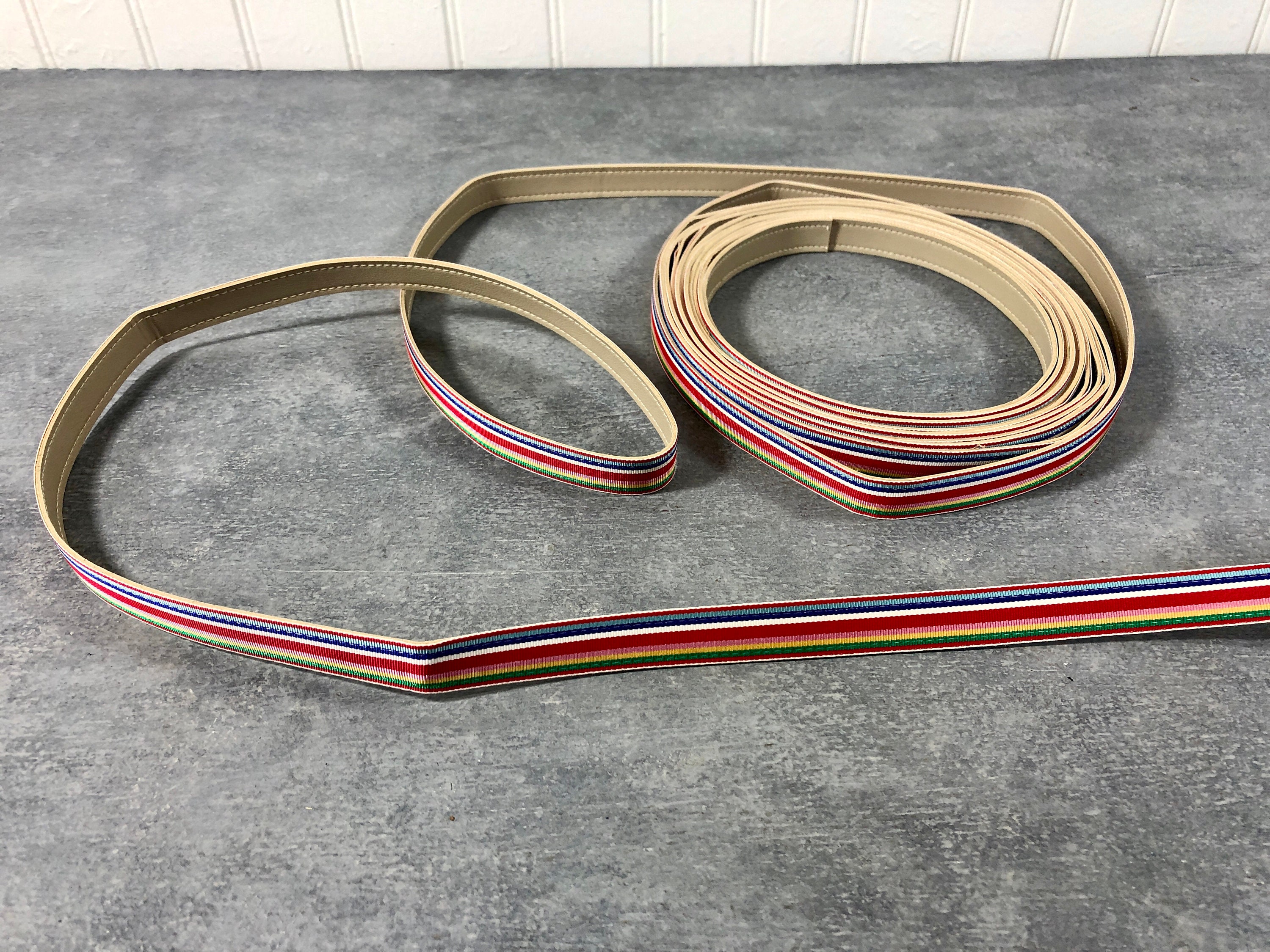 Rainbow, Belting, Ribbon, PU Leather, Handbag Handles, Key