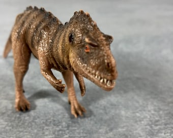 Vintage Dinosaur, CARNOTAURUS, Schleich, Germany, 2000, Realistic Prehistoric Toy, Jurassic, Science, Diorama Supply, Dino Fun!