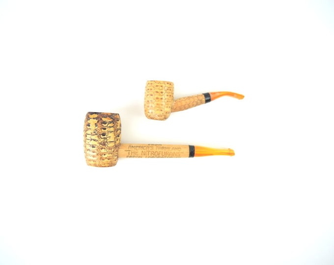 Vintage Corn Cob Pipes Missouri Meerschaum Souvenir Smokable Etsy