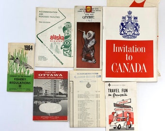 Vintage Canada, Maps, Booklets, Speak French, Collectibles, Paper Ephemera, Art Journals, Collage Supply, Junk Journals, Scrapbooking