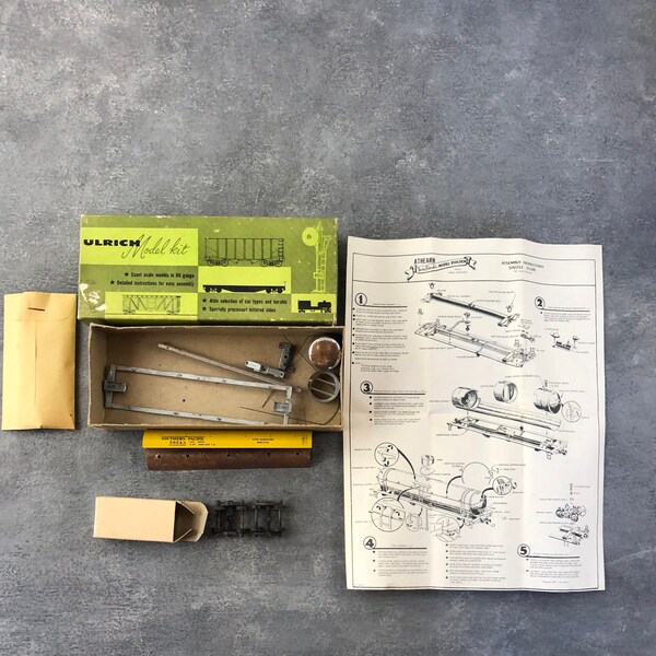 Tren de coche, Vintage Modelo Kit, Modelo de coche de tren, Escala HO, Suministro Diorama, Ulrich, Ho Modelo, No 110, Pacífico Sur, Tanker Car