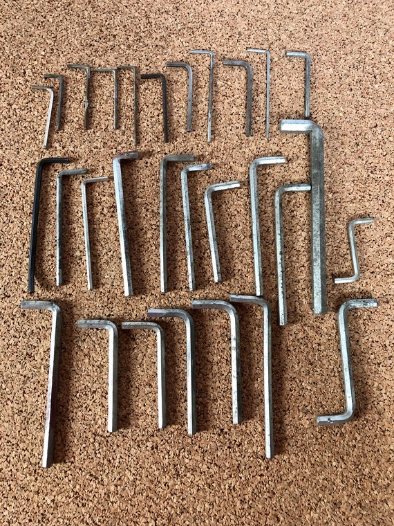 Vintage Tool Lot of 29, Allen Wrenches, Many Marked, Japan Vintage Tool Lot of 29, Allen Wrenches, Many Marked, Japan