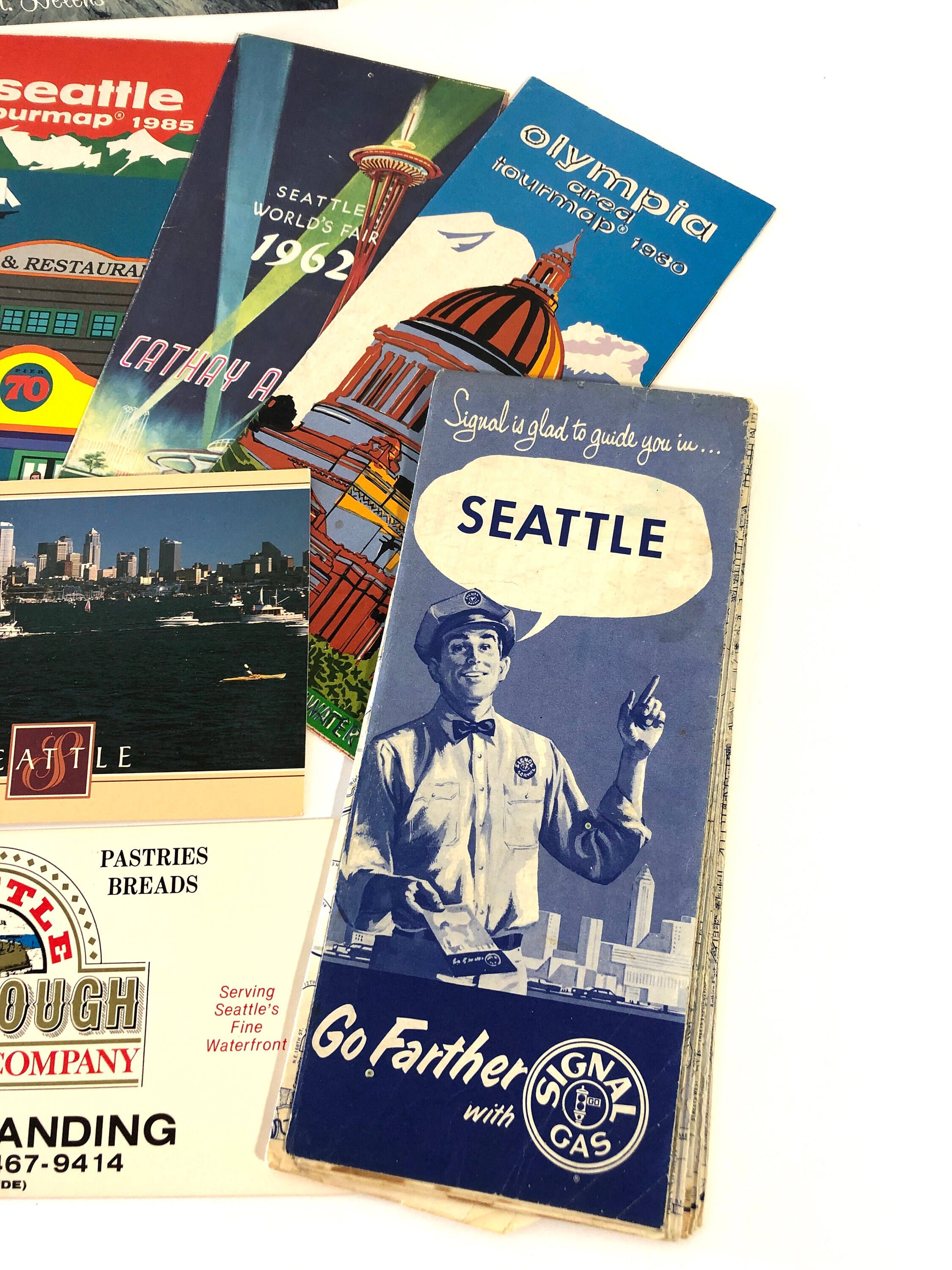 SEATTLE, Maps, Worlds Fair, Postcards, 1960, 1980s, Ephemera SEATTLE, Maps, Worlds Fair, Postcards, 1960, 1980s, Ephemera