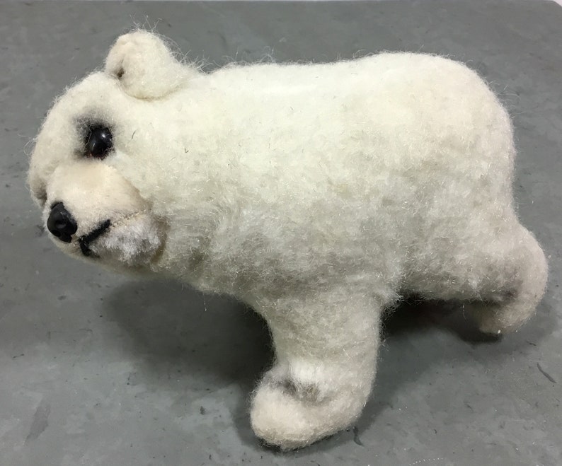 made in Japan Christmas Holiday Decor Vintage Toy Bear Kamar White Polar Bear Vintage Stuffed Animal