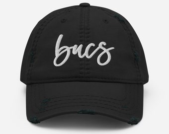 Distressed Bucs Dad Hat - Tampa Bay Buccaneers baseball football cap