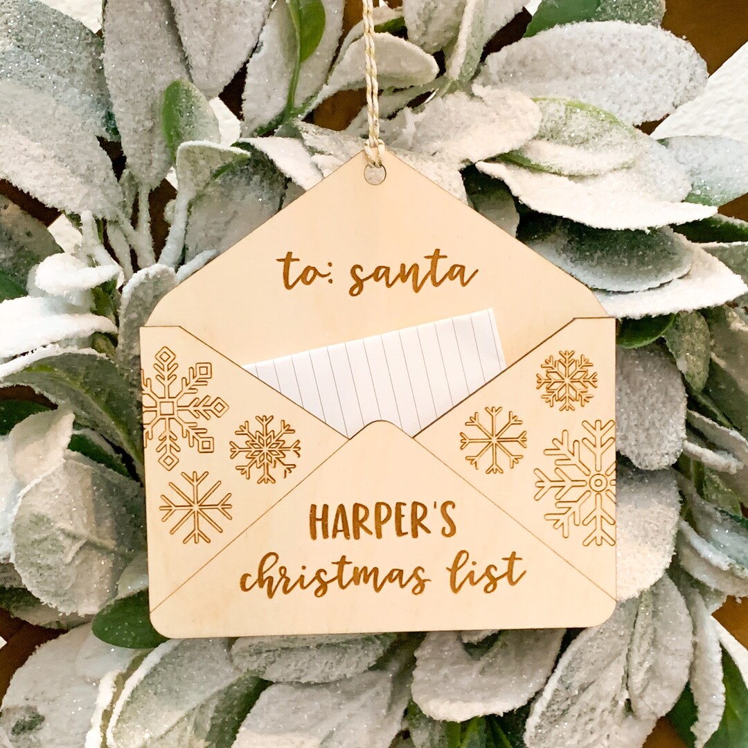 Christmas Wish List Ornament Etsy