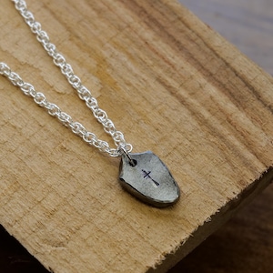 Tiny Shield of Faith Pendant* Hammered Shield Pendant * Christian Gift for Men or Women * Forged Armor of God Necklace * Gift for Him or Her