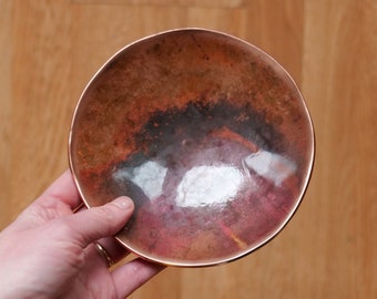 6" Copper Dish * Hammered Copper Bowl * Anniversary Gift * Copper Plate Gift for Men * Copper Gift * 7th Anniversary Gift * Gift for Him