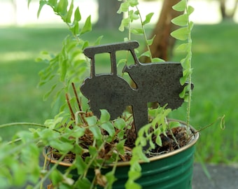 Décoration de jardinière en métal pour tracteur * Pieu de jardin de ferme * Décorations de plantes d'intérieur * Décorations de piquets d'extérieur * Accessoires de jardin féeriques * Plante