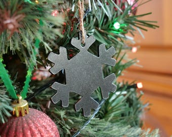 Metalen sneeuwvlokornament stijl #3 * Kerstdecoratie * Wintercadeaus * Kerstornament * Sneeuwcadeaus * Winters ornamentcadeau