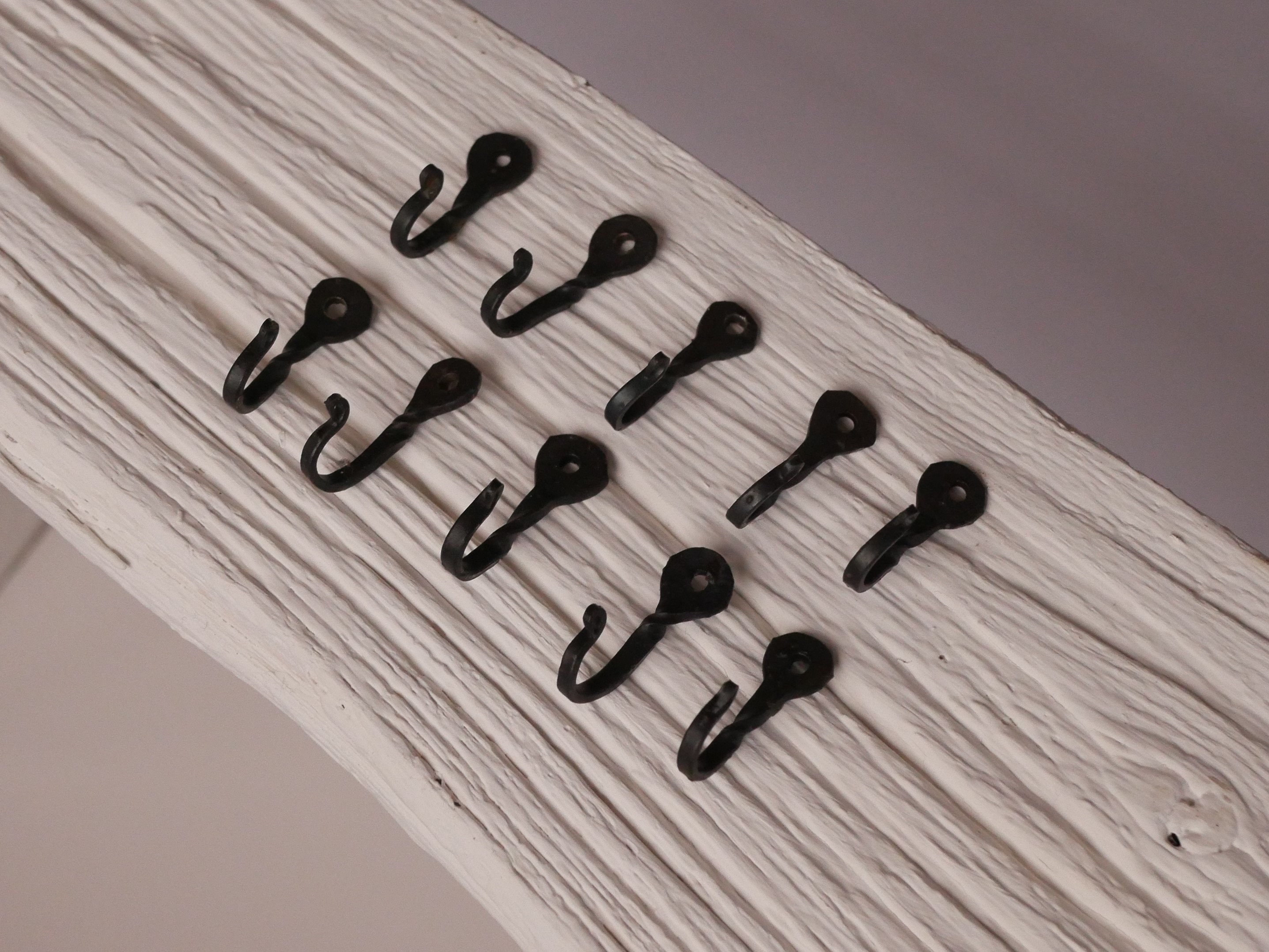 5 1 Small Decorative Black Metal Wall Hooks Twisted Hook Lot, Decorative  Hooks, Small Hooks, Forged Hooks, Hooks, Jewelry Hooks 