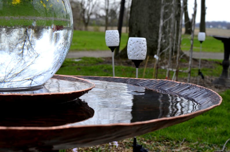 Hand Copper Bird Bath Bowl Copper Birdbath Ball of Etsy