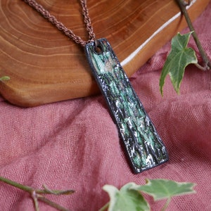 Hammered Enameled Copper Necklace Pendant * Copper 7th Anniversary Gift * Hand Forged Necklace Pendant * 7 Year Anniversary Gift * Modern