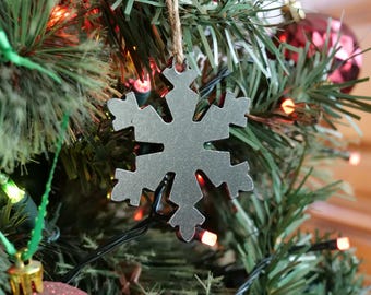 Metalen sneeuwvlokornament stijl #4 * Kerstdecoratie * Wintercadeaus * Kerstornament * Sneeuwcadeaus * Winters ornamentcadeau