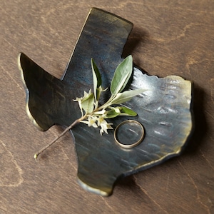 Hand Forged Texas Trinket Dish * Texas Decor * Texas Gifts * Texas Bowl * Lone Star State Gifts * TX Ornament Gift