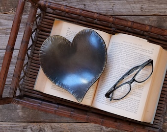 Hammered Heart Steel Bowl * Redbud Leaf Gifts * Hand Forged Metal Bowl Blacksmith Made Hammered Dish Gift for Men Steel Gifts for Her