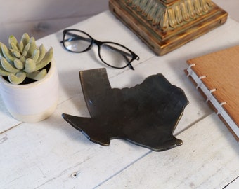 Hand Forged 6&quot; Texas Trinket Dish * TX Decor * Texas Gifts * TX Bowl * The Lonestar State Gifts * TX Gifts for Her Him