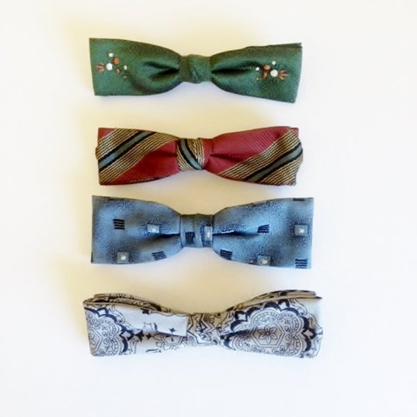 Vintage Clip Retro Bow Ties  / Mid Century / Mad Men / Stripes / Retro / Party / Holiday / Formal / New Year's