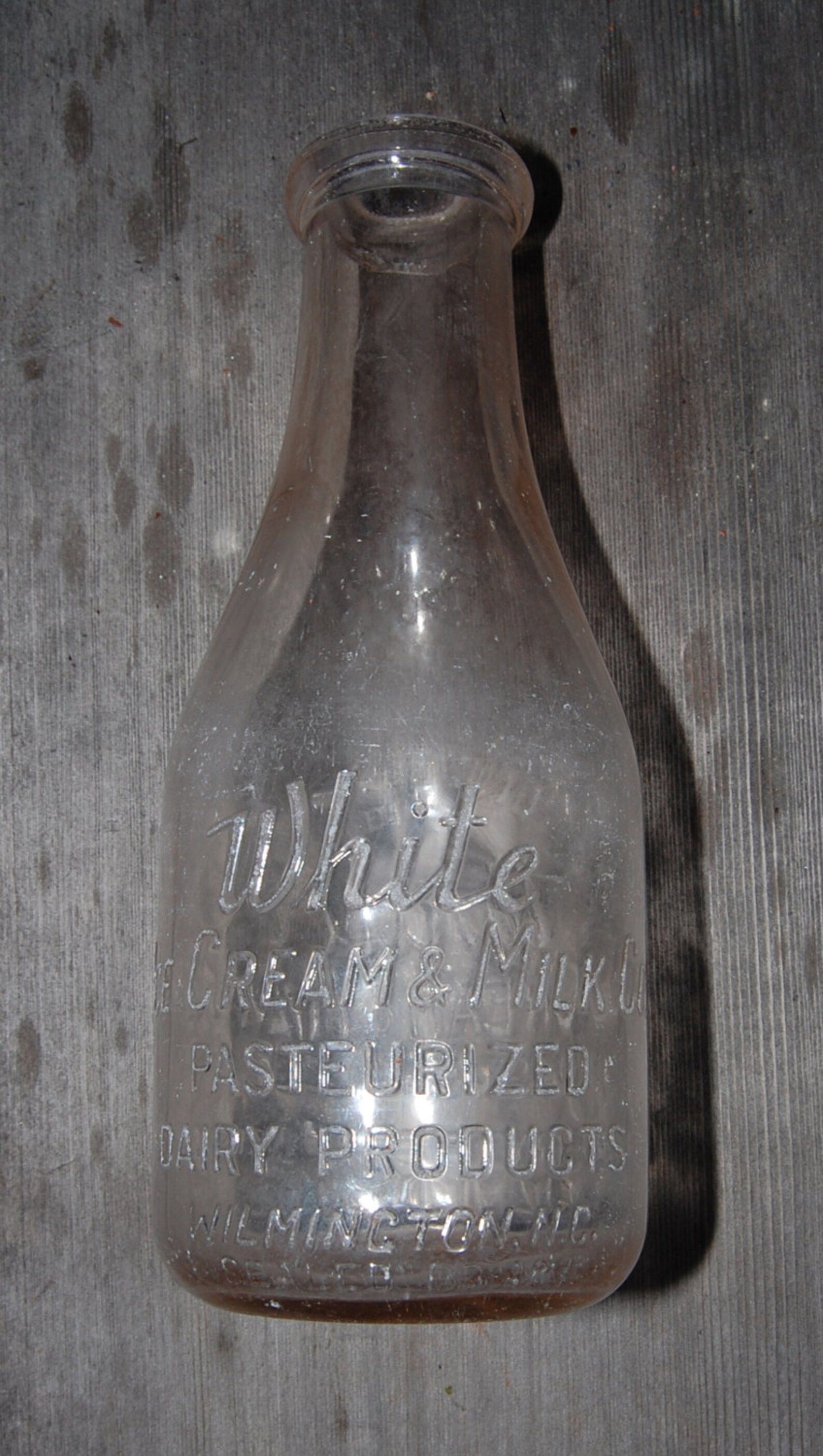 White Cream & Milk Vintage NC Dairy Bottle Etsy