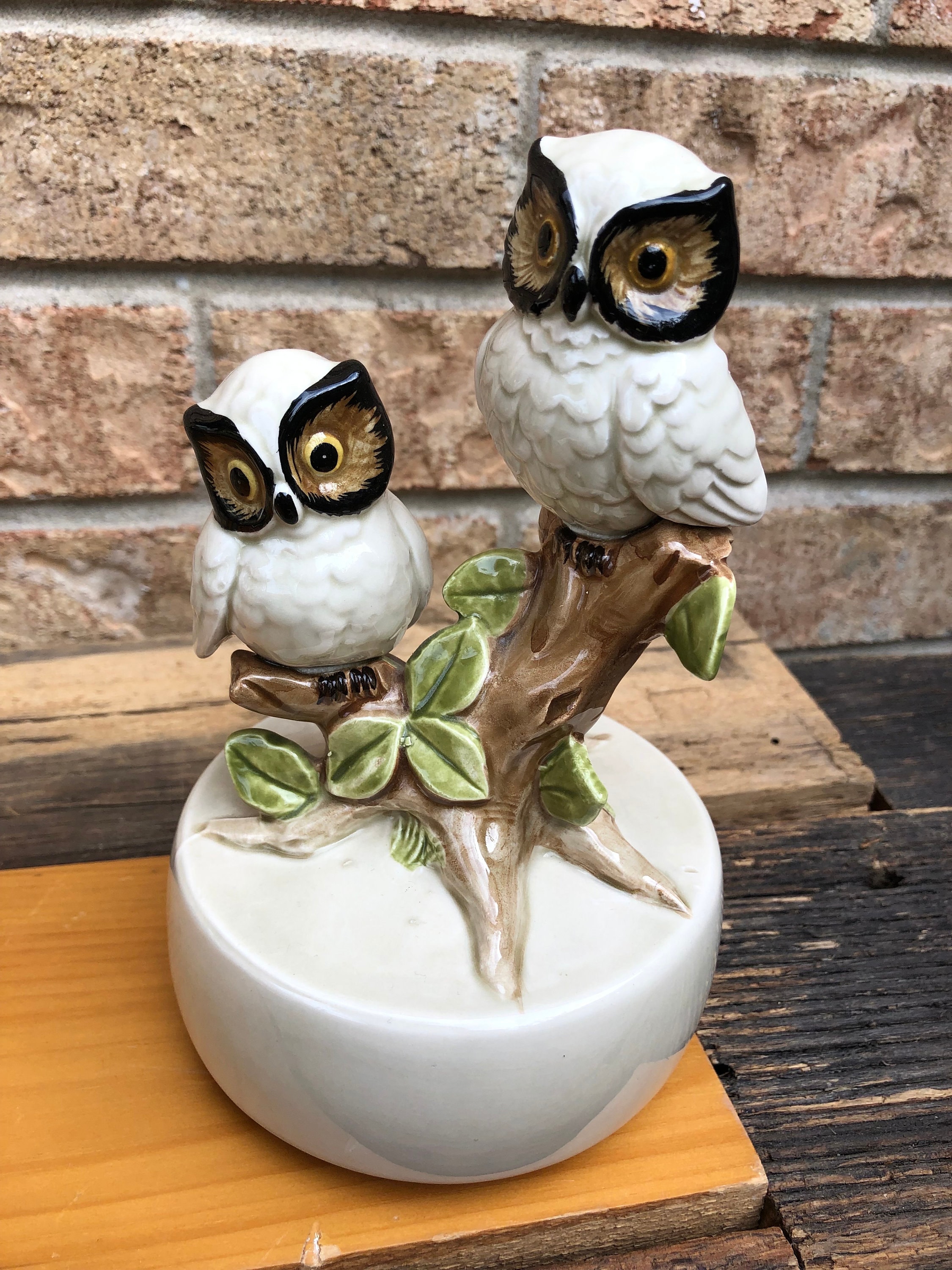 OWL CDセット Vintage 1979 Otagiri Owl Music Box: “some Enchanted Evening