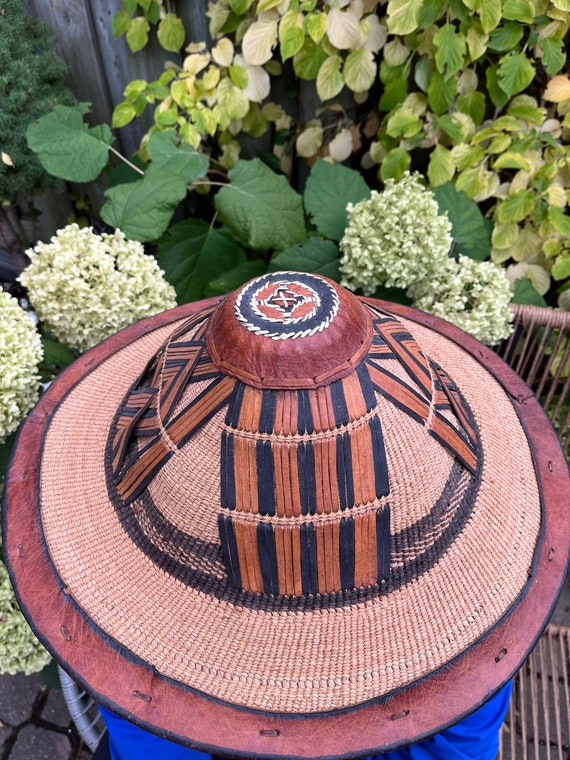 Vintage Original Fulani Hat Basketry Wall Hanging fro… Gem