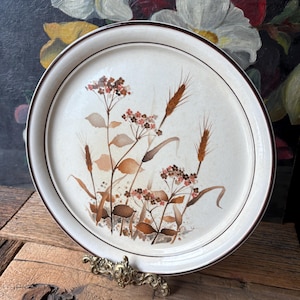 Vintage Arklow Pottery Dinner Plate | Honey Stone Floral Pattern, Made in Ireland