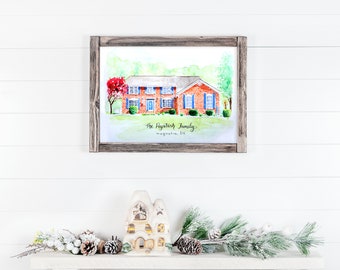 House Watercolor Painting | Housewarming Gift | Fine Art Painting | First Home Watercolor