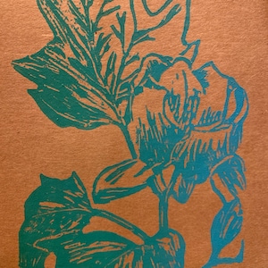 Hand carved and printed Tulip Tree Cards