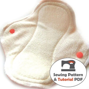Reusable Cloth Lady Pads - 3 Sizes: Regular, Long, Thong Pads- Instant Download Sewing Patterns & Instructions