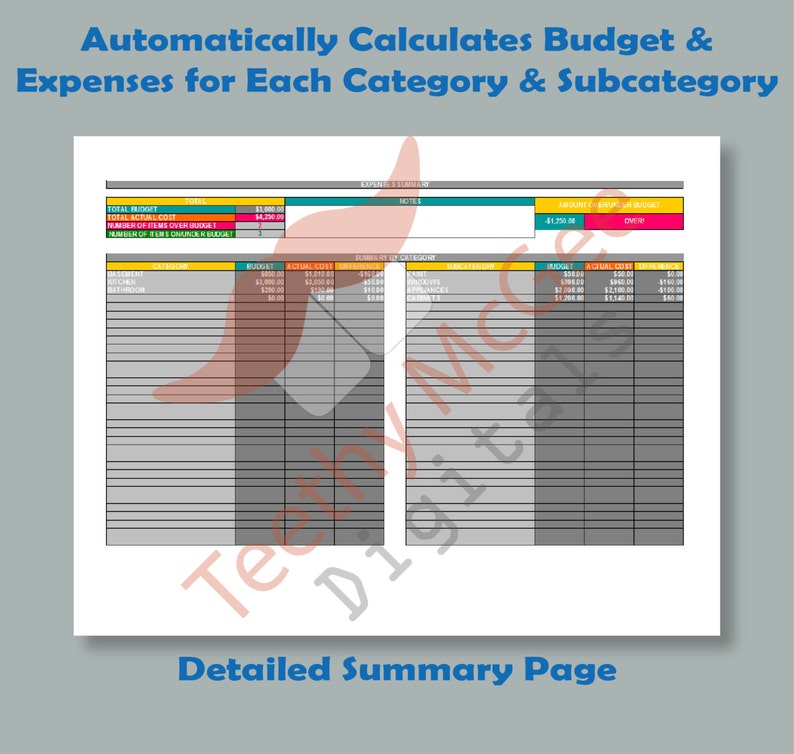 home improvement project planner template home improvement project planner template